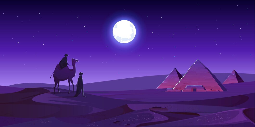 bedouins-pied-aux-pyramides-egypte-dos-chameau-dans-desert-nuit_107791-4619